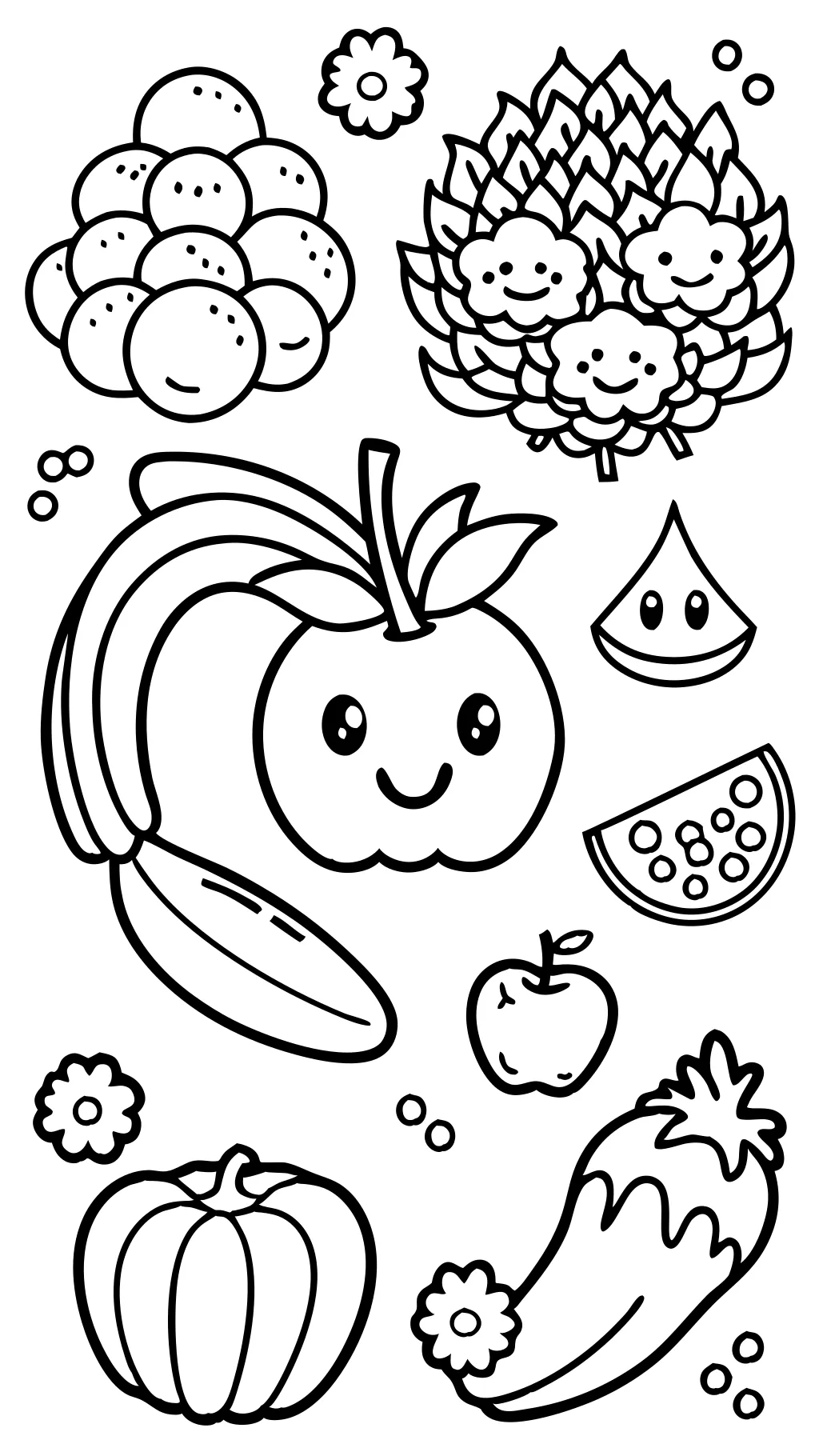 coloring pages healthy foods